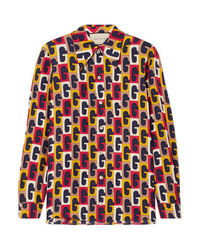 Gucci Printed Silk Twill Shirt