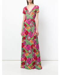 Ultràchic Hibiscus Print Maxi Dress