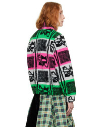 Chopova Lowena Pink Green Storm Sweater