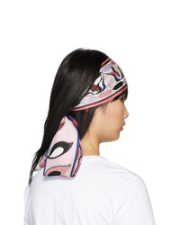 Emilio Pucci Multicolor Silk Printed Long Scarf Headband