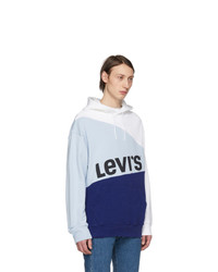 Levis Blue And White Crooked Hoodie