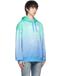 VERSACE JEANS COUTURE Blue Cotton Hoodie