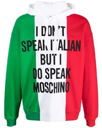 Moschino Italian Flag Logo Print Hoodie
