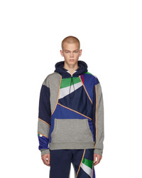 Ahluwalia Studio Multicolor Beaded Overstitch Patchwork Hoodie