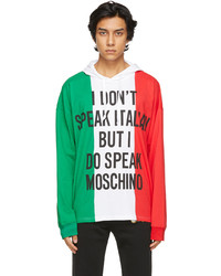 Moschino Multicolor Italian Slogan Hoodie