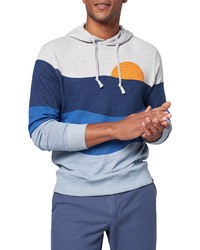 Faherty Sun Wave Organic Cotton Hoodie In Blue Storm Sunset At Nordstrom
