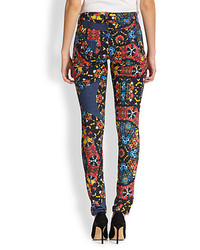 Alice + Olivia Jewel Print Skinny Jeans