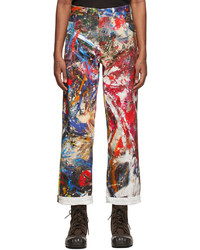 Charles Jeffrey Loverboy Multicolor Art Denim Jeans