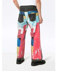 Bethany Williams Painted Patch Work Straight Leg Jeans