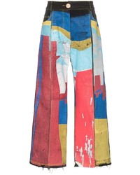 Bethany Williams Painted Patch Work Straight Leg Jeans