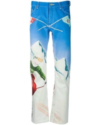 Casablanca Ski Print Straight Leg Jeans
