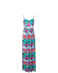 Emilio Pucci Printed Fitted Waist Maxi Jumpsuit