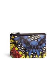 Nobrand Canvas Lily Cube Print Coated Canvas Pouch