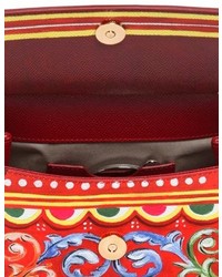 Dolce & Gabbana Small Sicily Printed Leather Bag