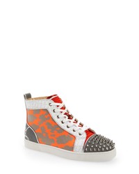 Christian Louboutin Fun Louis Spikes High Top Sneaker In Version Multi At Nordstrom