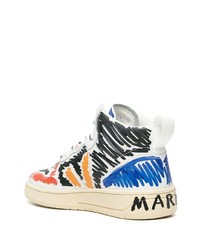 Marni X Veja V 15 Scribble Print Sneakers