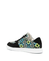 Etro Graphic Print Leather Sneakers