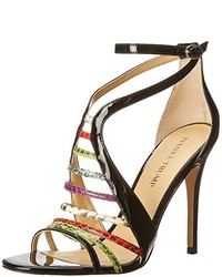 Multi colored Print Leather Sandals