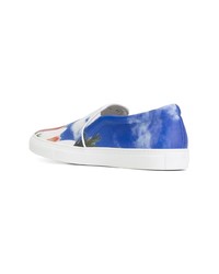 Joshua Sanders Surf Print Slip On Sneakers