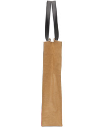 Lanvin Tan Galley Dept Edition Printed Kraft Paper Grocery Tote
