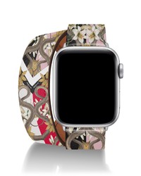 Multi colored Print Leather Watch