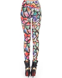 ChicNova Colored Geometric Triangle Leggings