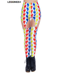 Multicolor Image Printed Leggings