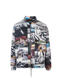 Multi colored Print Lightweight Bomber Jacket