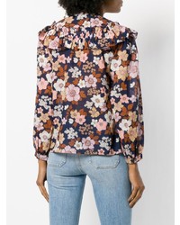 MiH Jeans Ruffled Floral Blouse