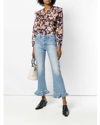 MiH Jeans Ruffled Floral Blouse
