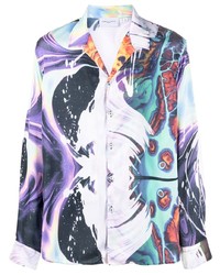 Family First Abstract Print Long Sleeve Shirt