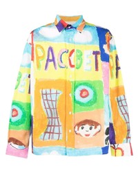 PACCBET Abstract Print Shirt