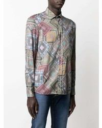 Etro Bandana Print Button Up Shirt