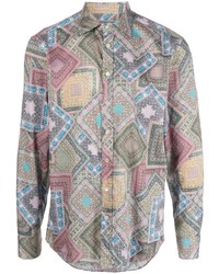 Etro Bandana Print Button Up Shirt