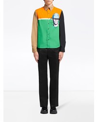 Prada Colour Block Face Shirt