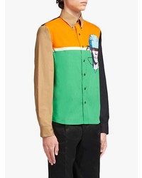 Prada Colour Block Face Shirt