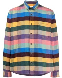 YMC Dean Stripe Print Flannel Shirt