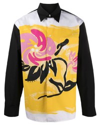 Marni Floral Print Panelled Shirt