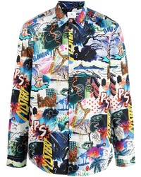 PS Paul Smith Graphic Print Organic Cotton Shirt