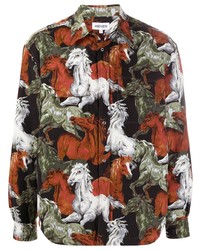 Kenzo Horse Print Long Sleeve Shirt