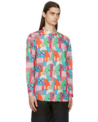 Comme Des Garcons SHIRT Multicolor Kaws Edition Printed Pattern Shirt