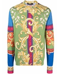 Versace Baroque Print Silk T Shirt