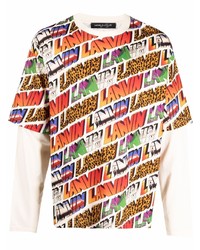 Lanvin X Rosenquist Logo Print Long Sleeve T Shirt