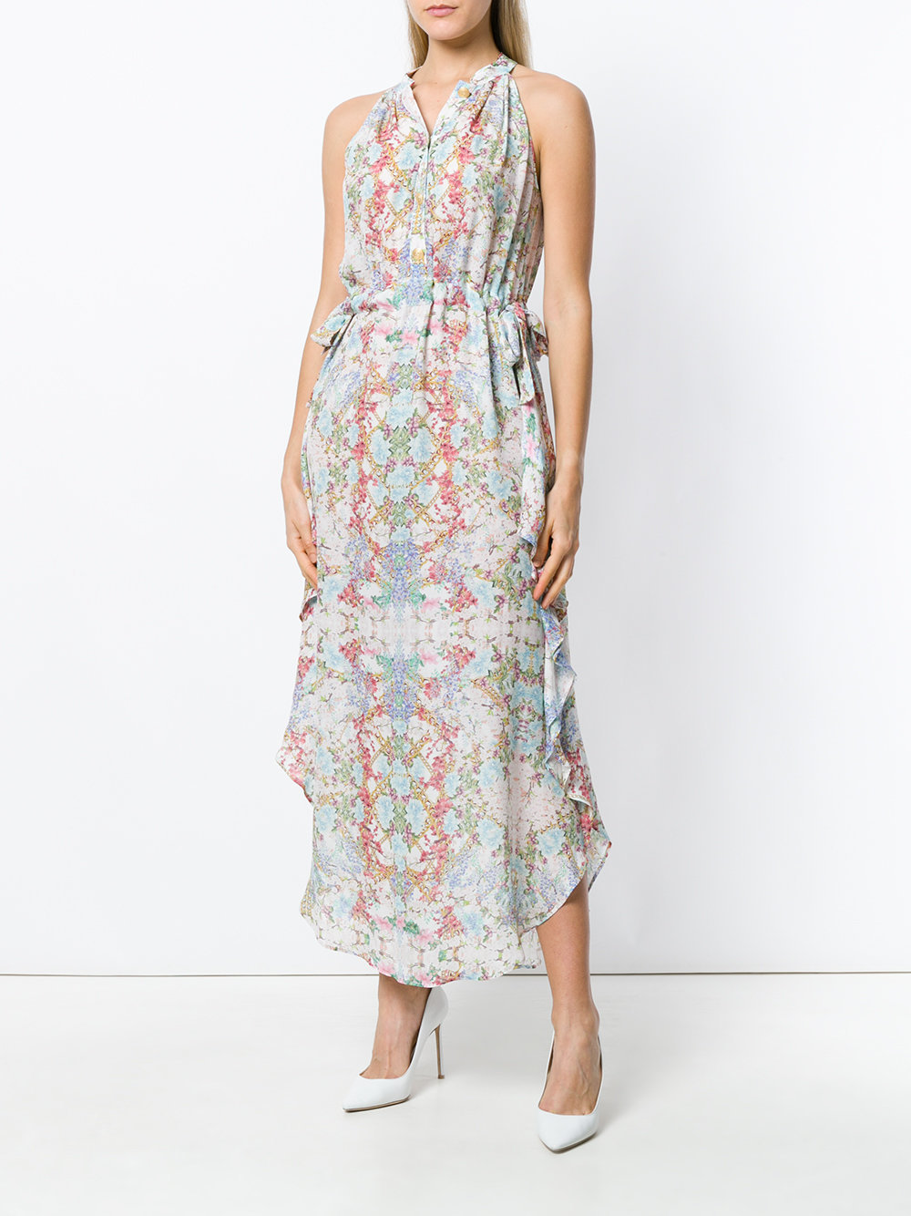 PIERRE BALMAIN Abstract Print Maxi Dress, $427 | farfetch.com ...