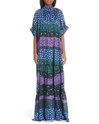 Opening Ceremony Mixed Floral Print Maxi Dress