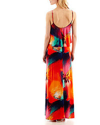 Bisou Bisou Sleeveless Print Popover Maxi Dress