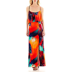 Bisou Bisou Sleeveless Print Popover Maxi Dress