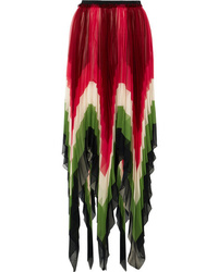 Gucci Pliss Silk Midi Skirt