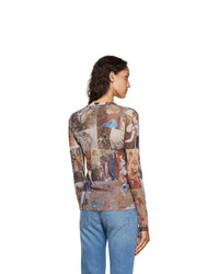 Y/Project Multicolor Mesh Graphic Long Sleeve T Shirt