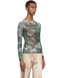 Serapis Multicolor Mesh River Long Sleeve T Shirt